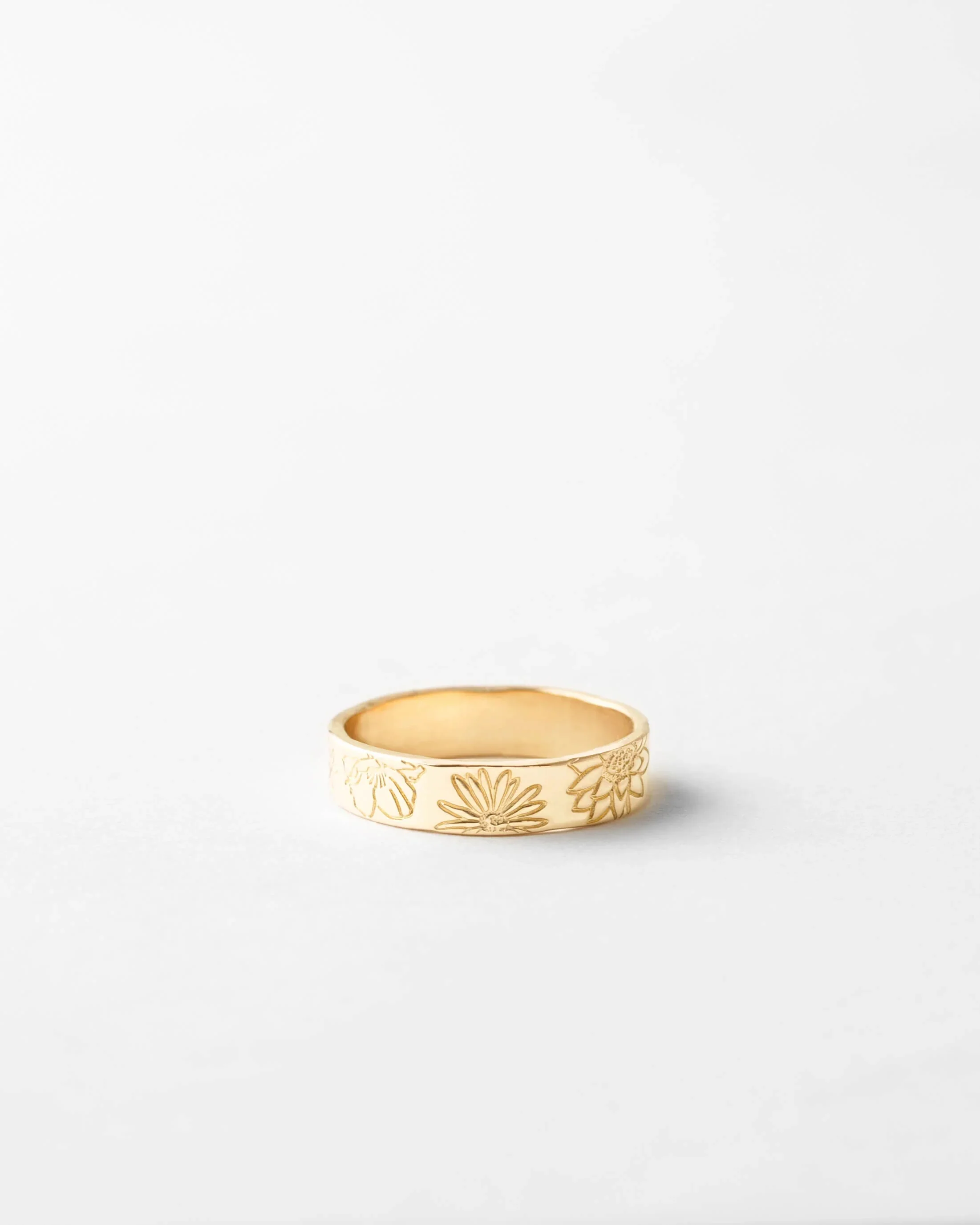 Personalized Stamped Flower Ring - Image 13