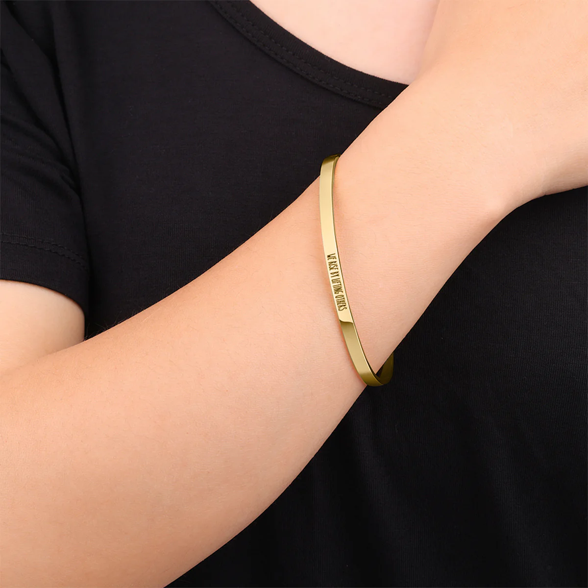 Personalized Thin Cuff Bracelet - Image 5