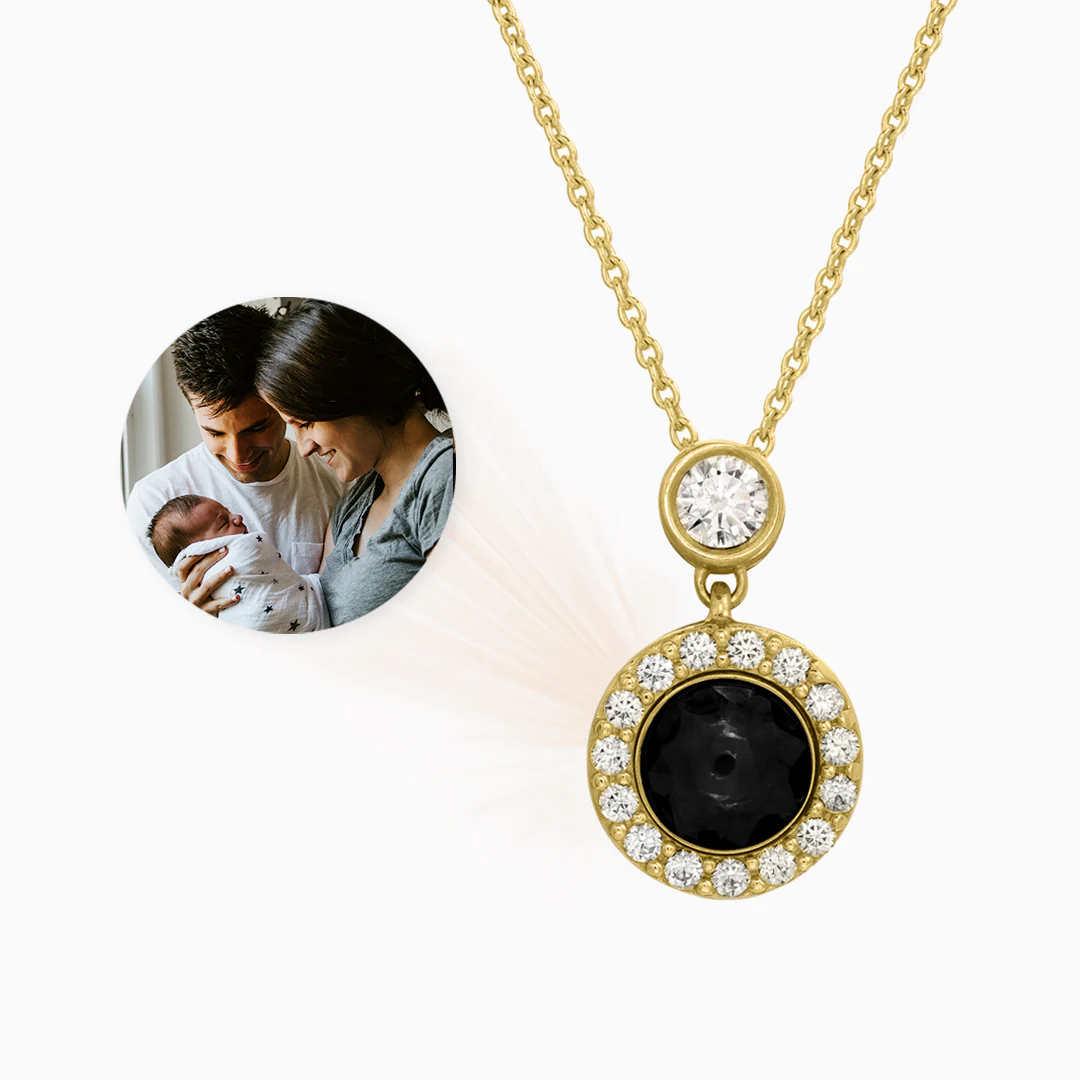 Petite Halo Photo Necklace - Image 8