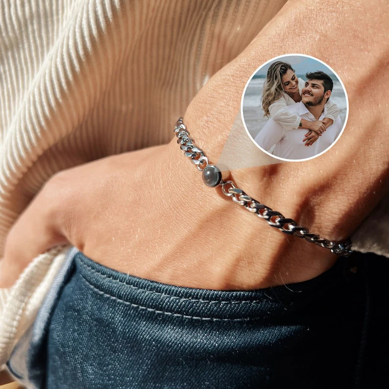 Cuban Chain Photo Bracelet - Image 3
