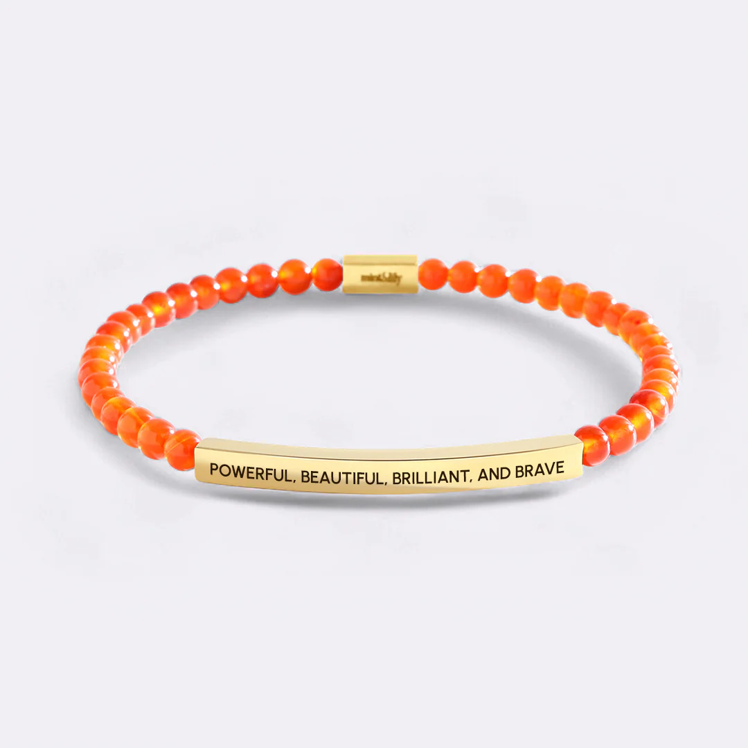 Powerful, Beautiful, Brilliant, and Brave Beaded Inspire Bracelet - Image 16