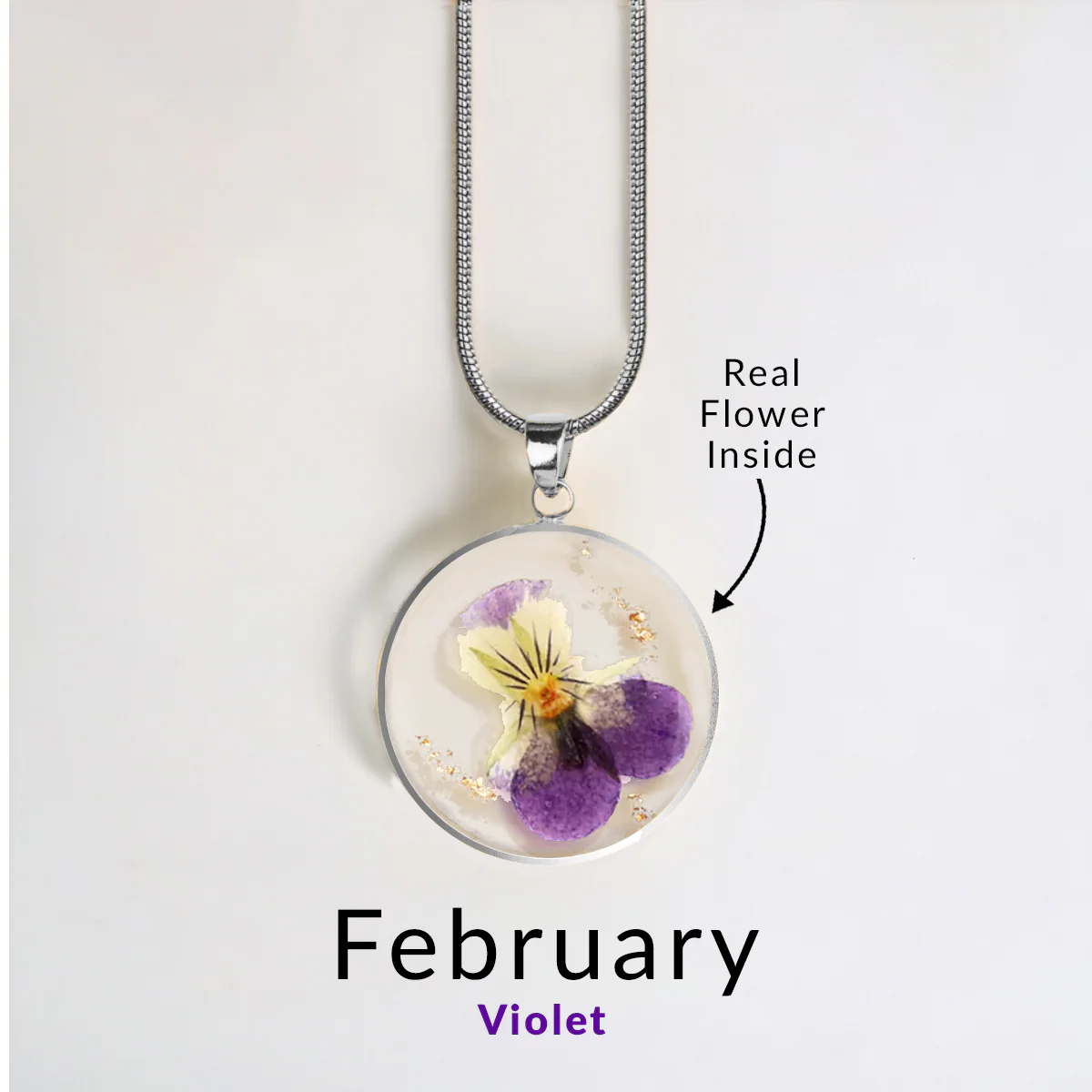 Pressed Birth Flower Necklace - Image 102