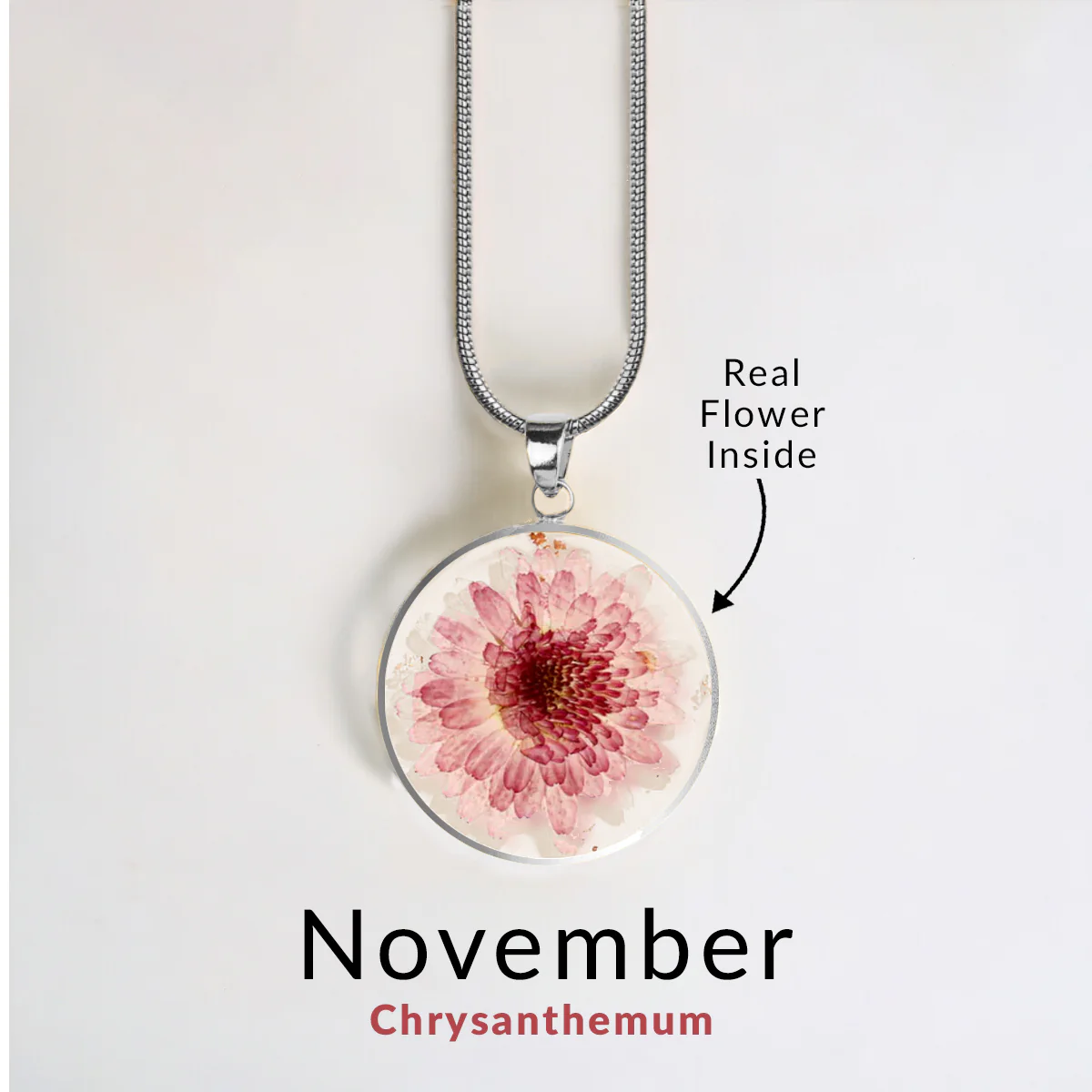 Pressed Birth Flower Necklace - Image 110