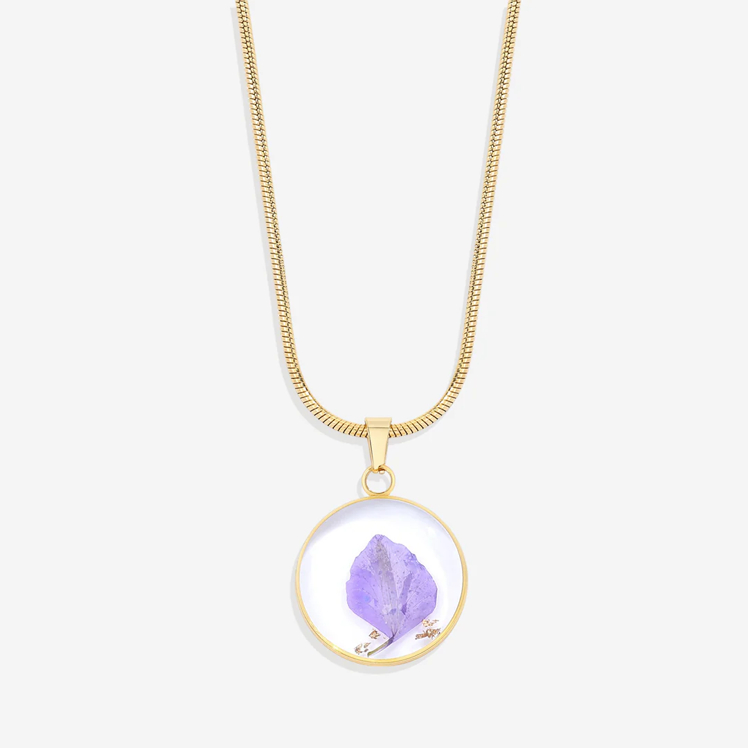 Pressed Birth Flower Necklace - Image 133