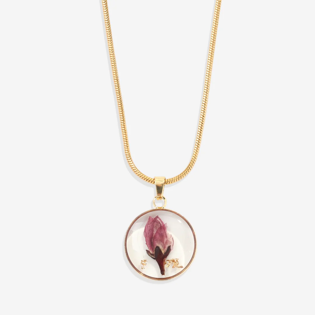 Pressed Birth Flower Necklace - Image 135