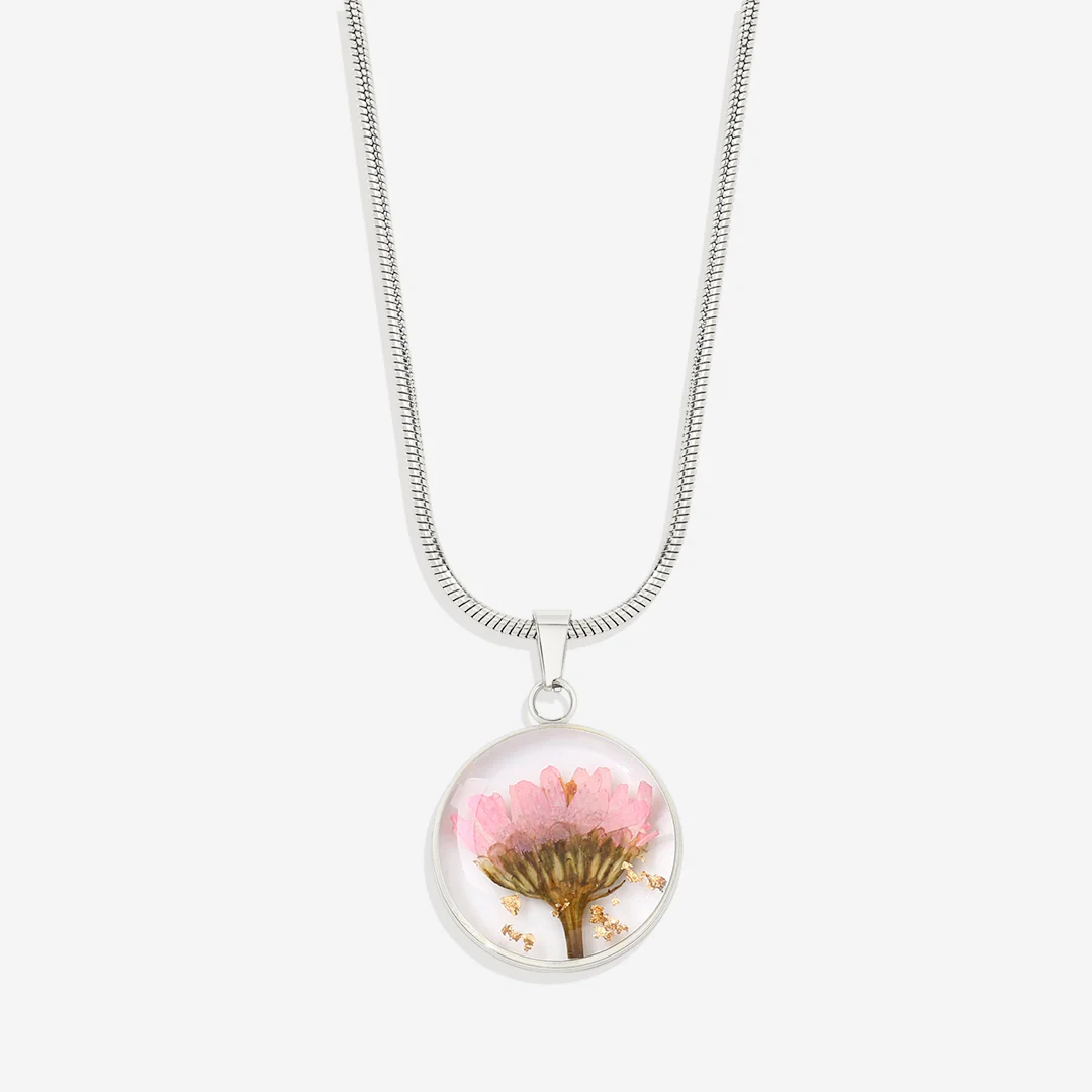 Pressed Birth Flower Necklace - Image 136