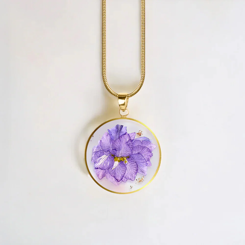 Pressed Birth Flower Necklace - Image 156
