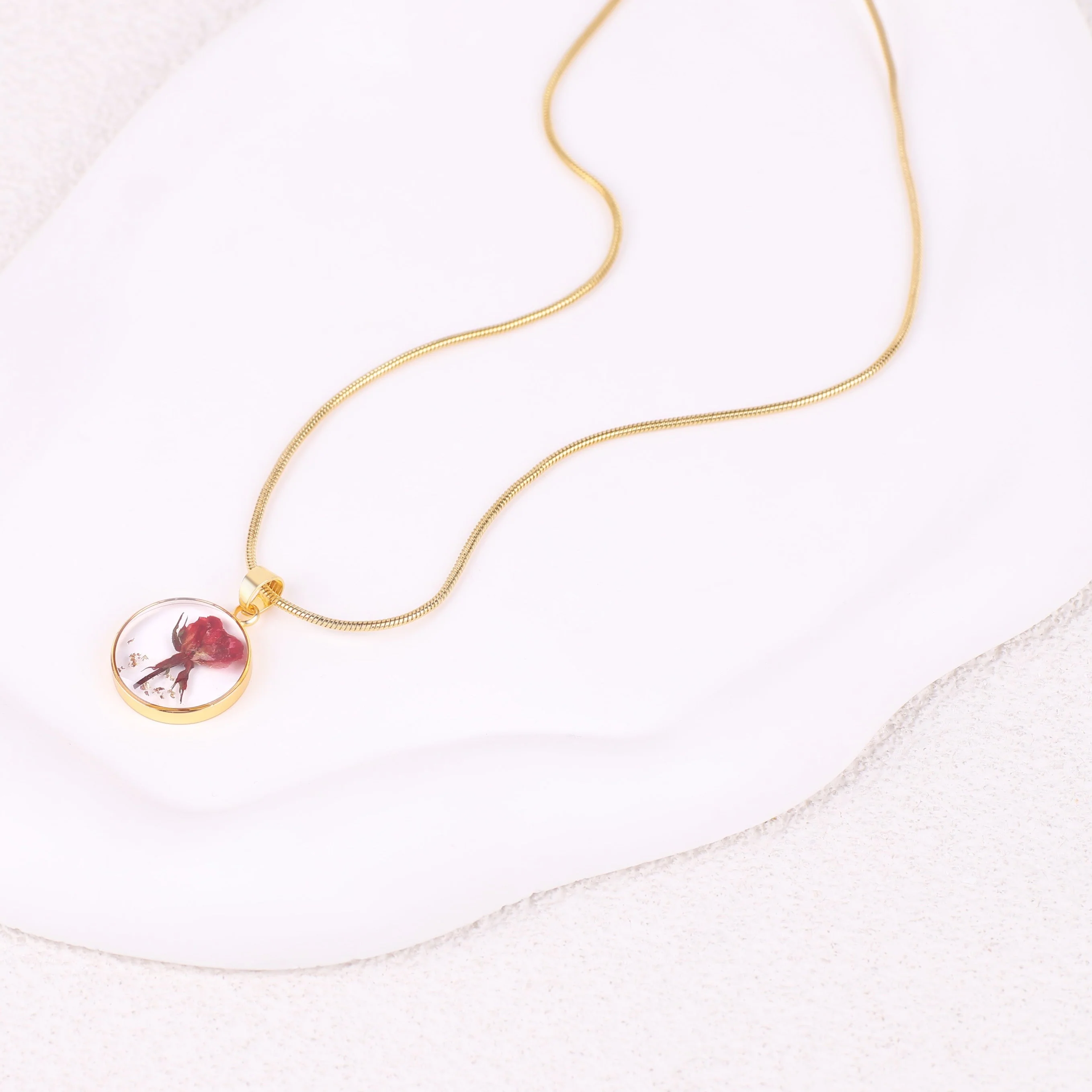 Pressed Birth Flower Necklace - Image 74