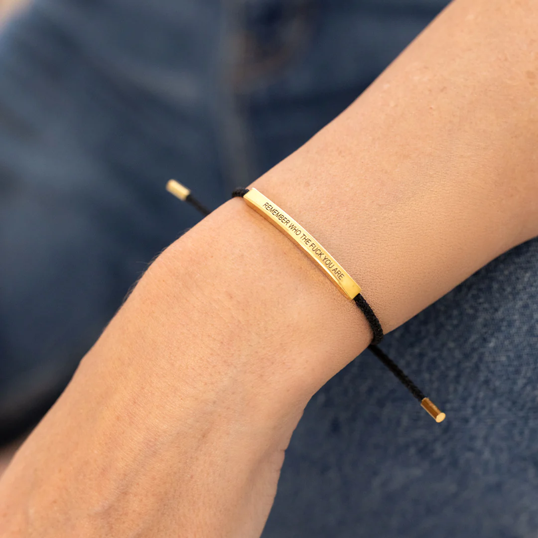 Bold Remember Who the F♥ck You Are Inspire Bracelet - Image 42