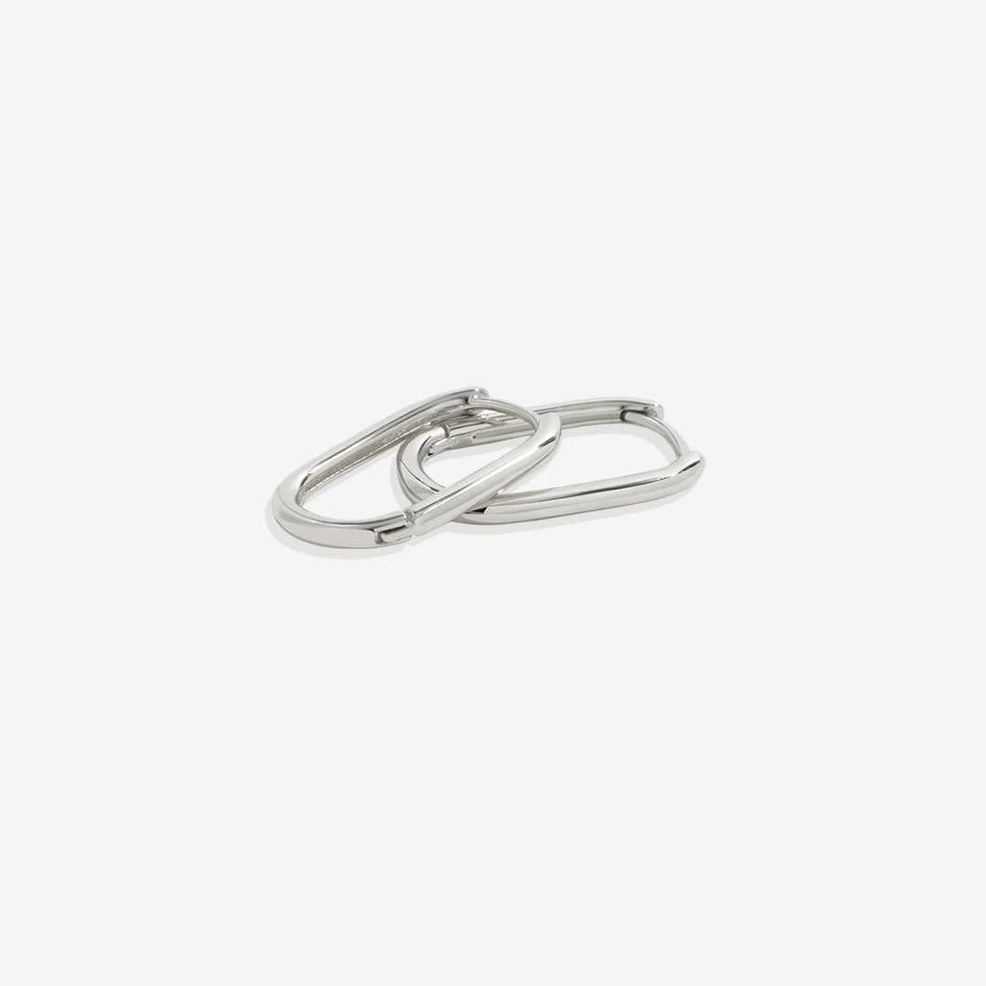 Retro Box Huggie Hoop Earrings - Image 22