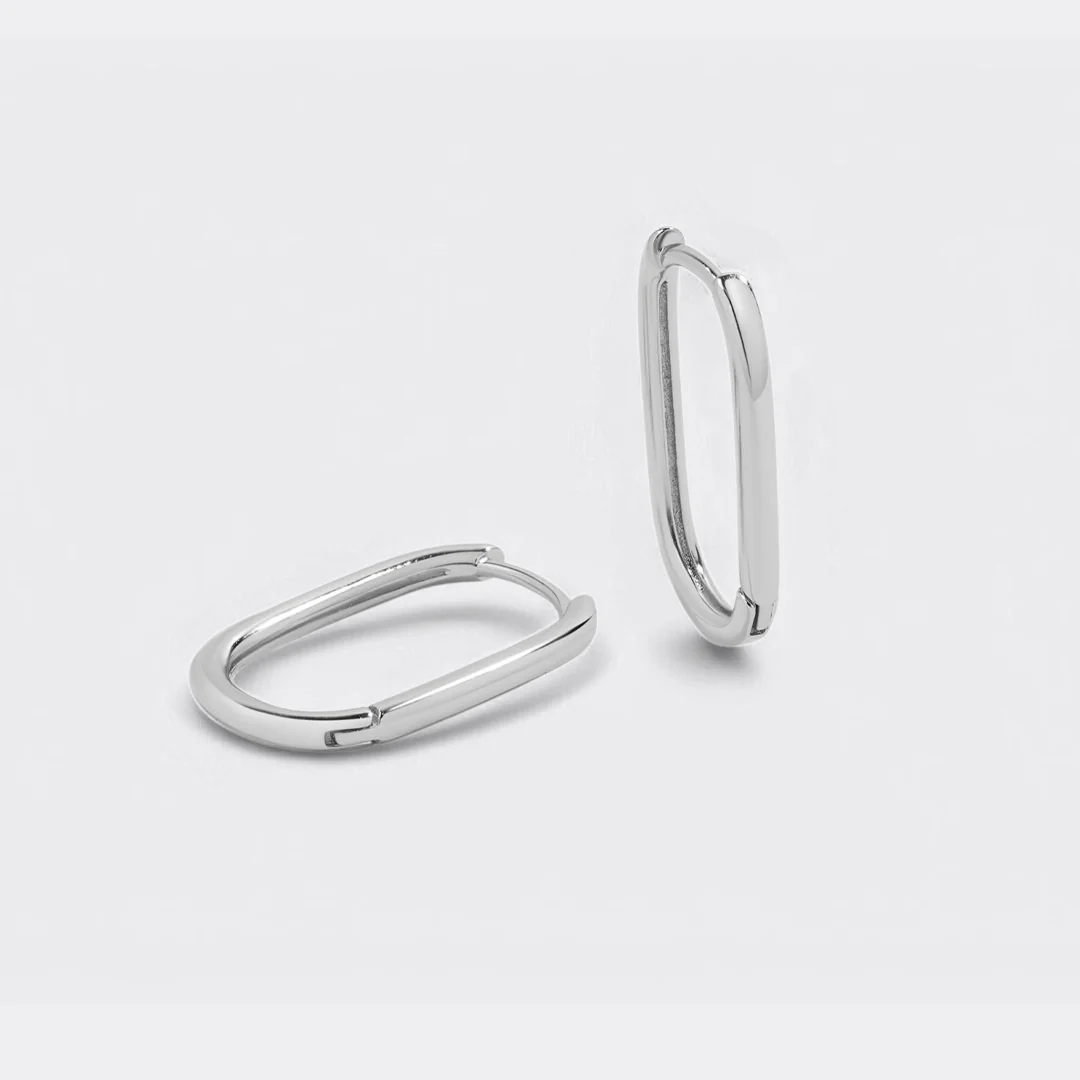 Retro Box Huggie Hoop Earrings - Image 38