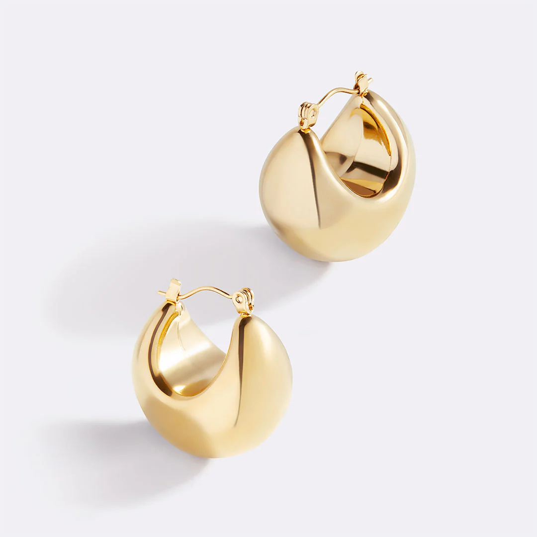 Sculpted Hoop Earrings - Image 2