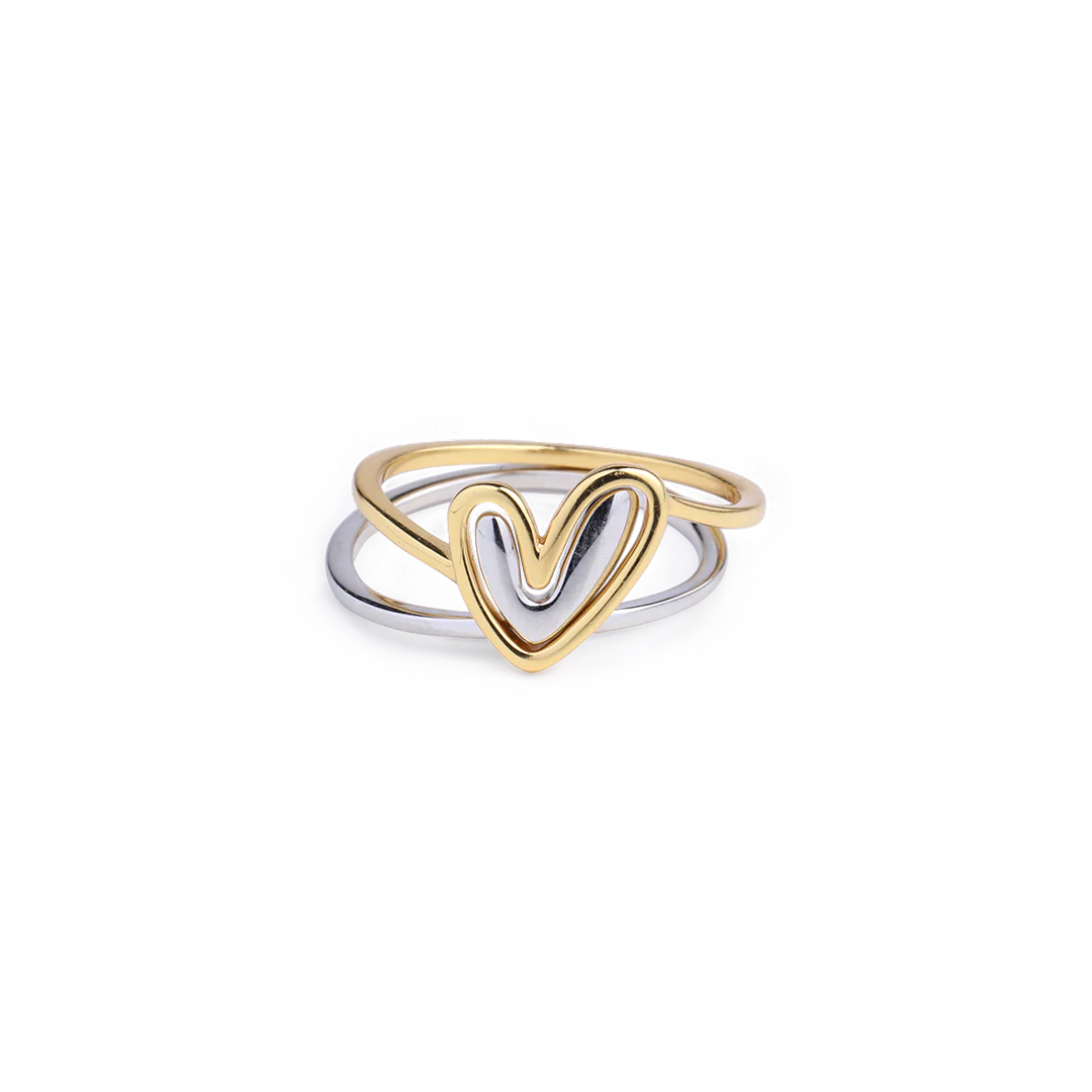 Self Love Layered Heart Ring - Image 10