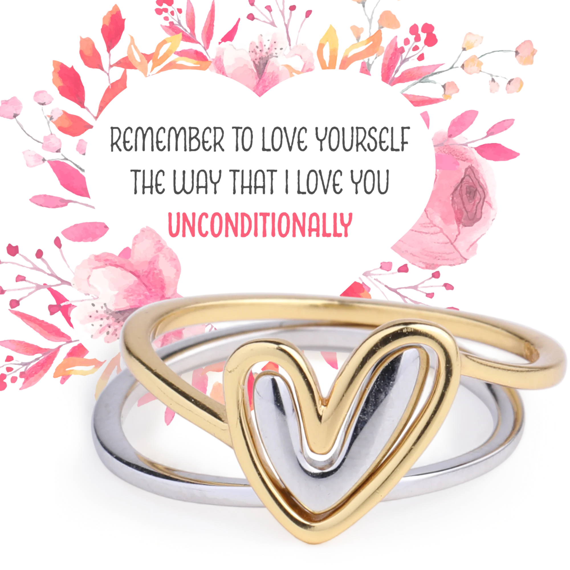 Self Love Layered Heart Ring - Image 11