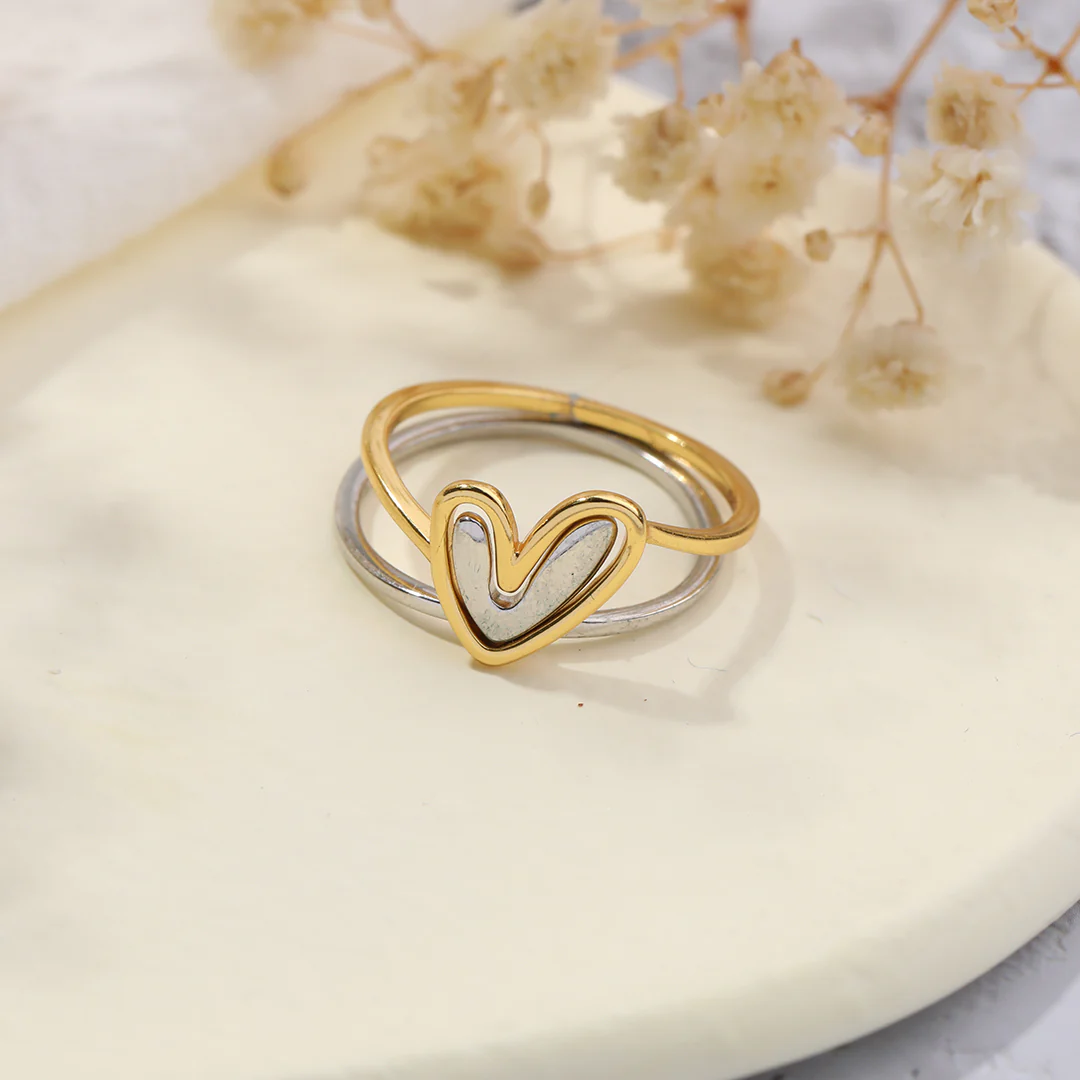 Self Love Layered Heart Ring - Image 19