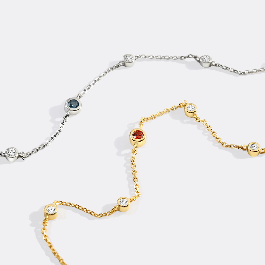 September Birthstone Station Bracelet - Image 4