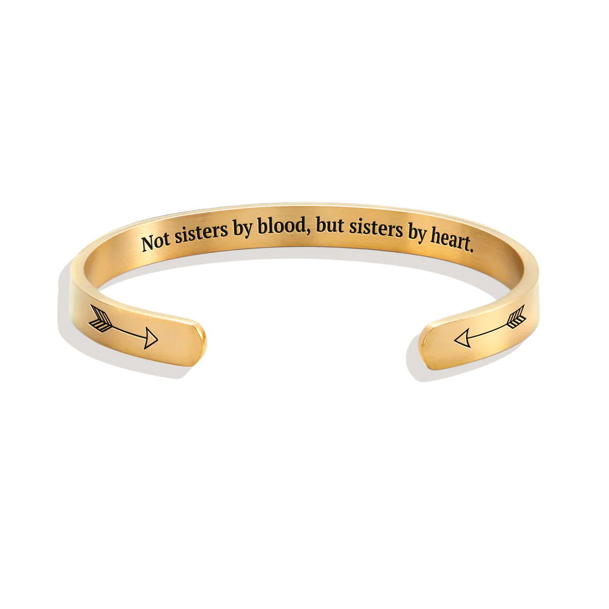 Not Sisters By Blood But Sisters By Heart Cuff Bracelet - Image 4