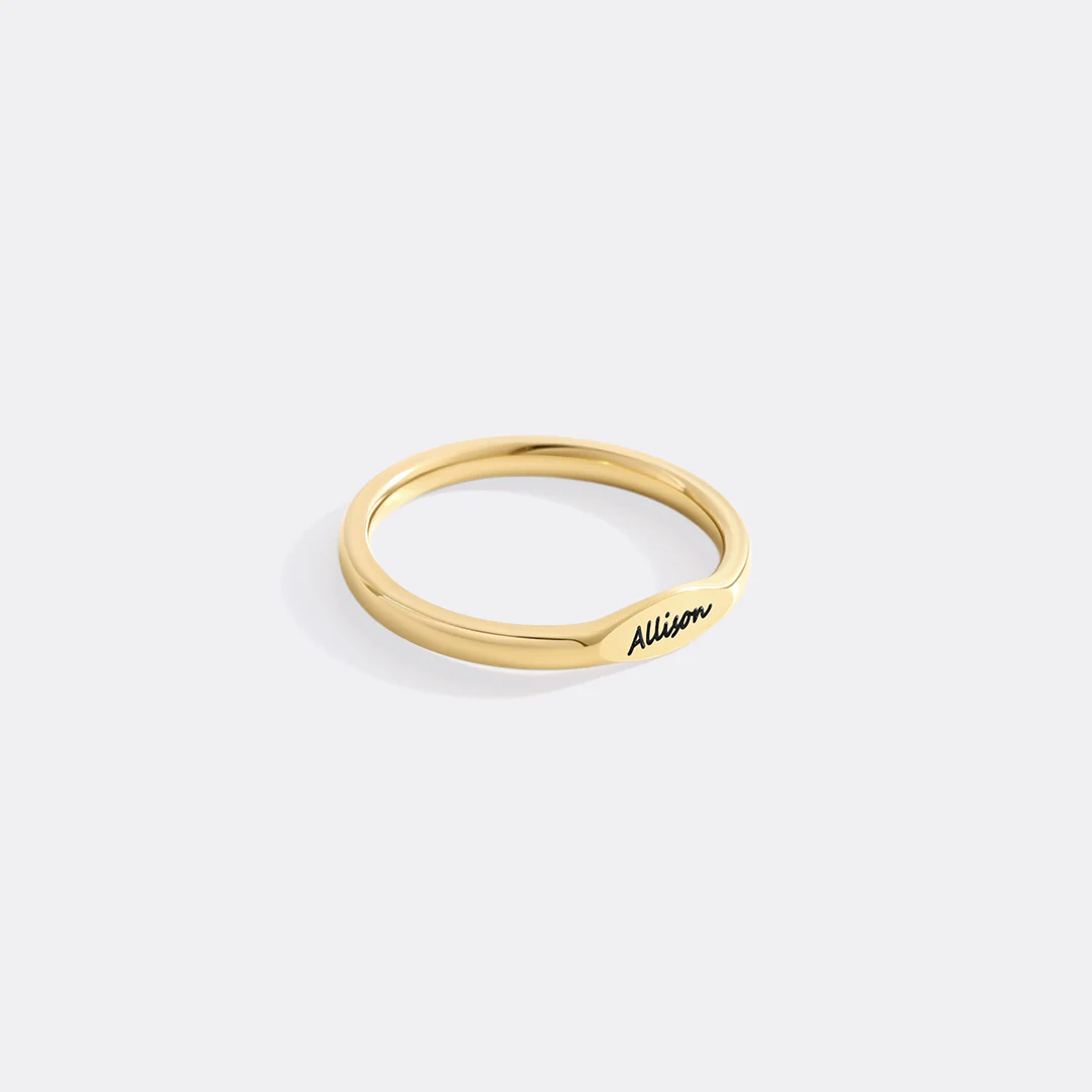 Skinny Name Ring - Image 4