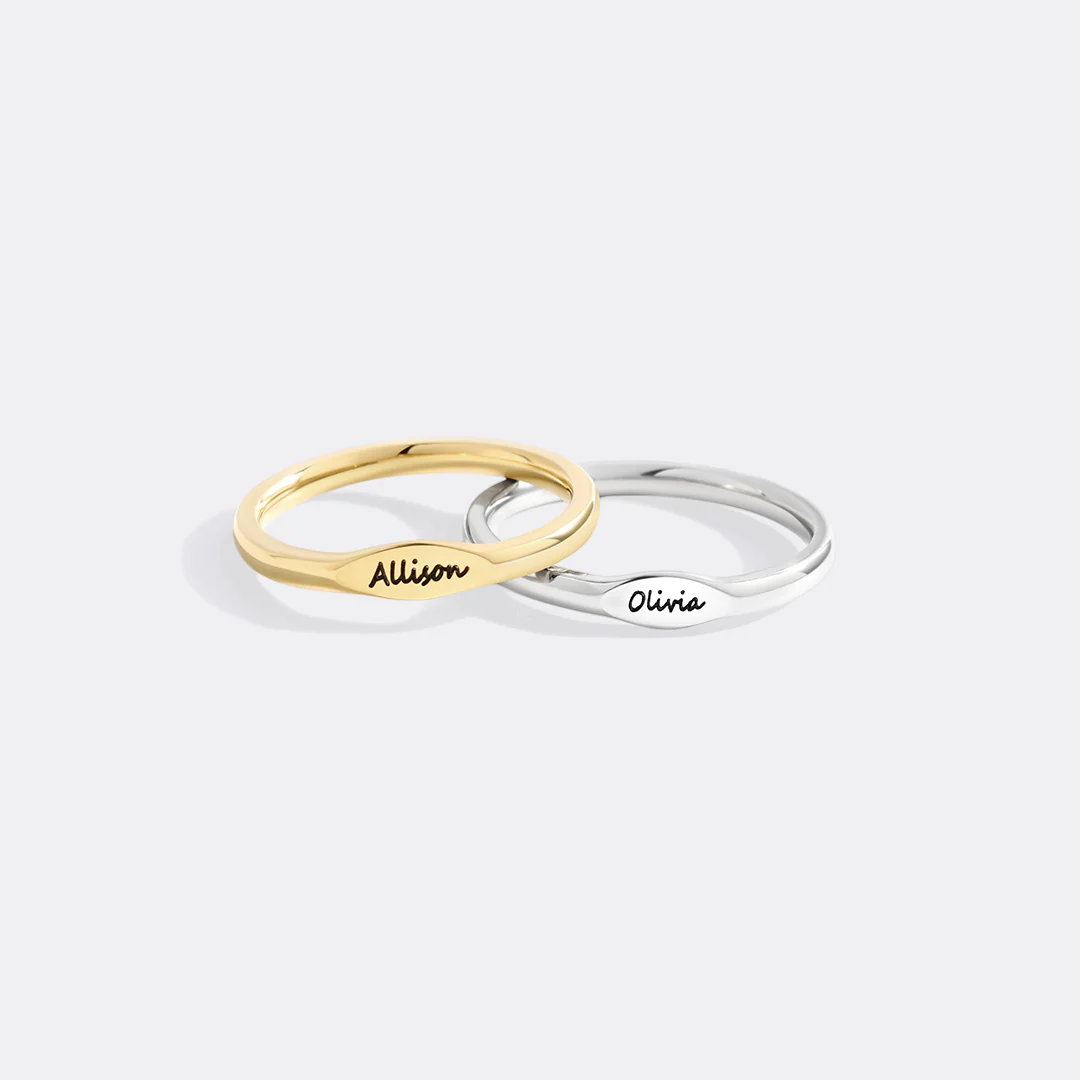 Skinny Name Ring - Image 7