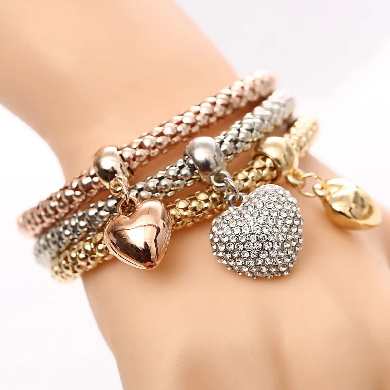 Solid Hearts Metal Bracelet - Image 3