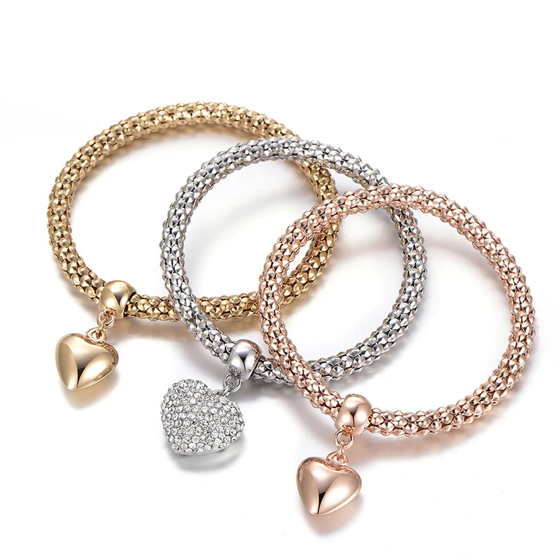 Solid Hearts Metal Bracelet - Image 6
