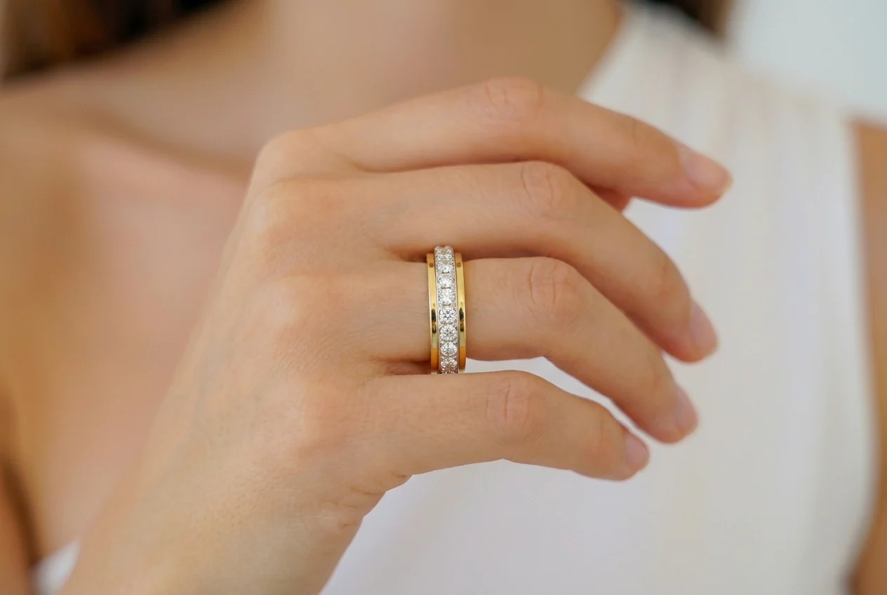 Spinning Fidget Eternity Ring - Image 3