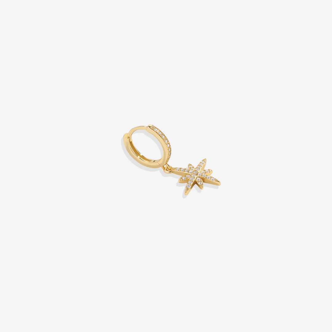 Starburst Drop Huggie Earrings - Image 11