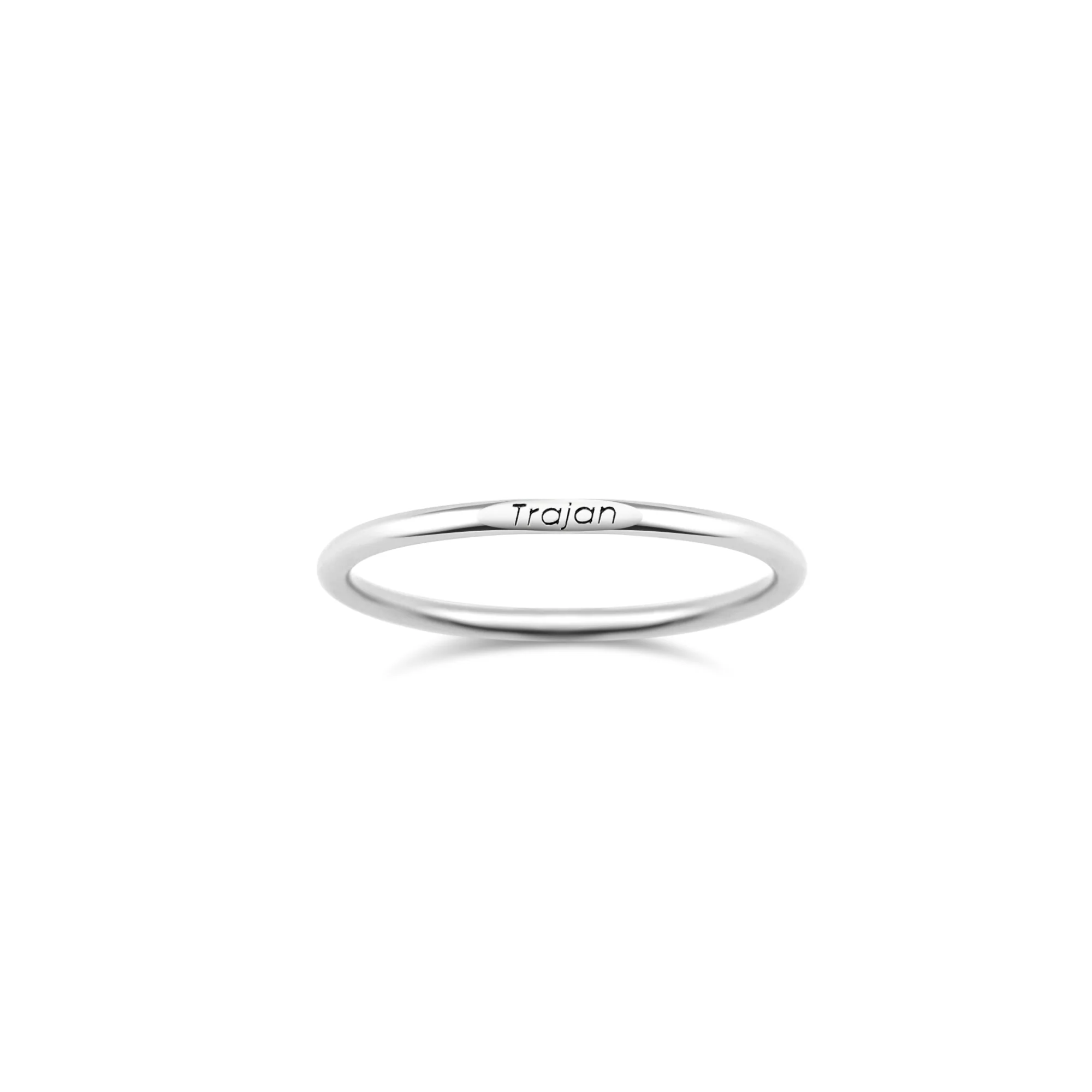 Sterling Silver Flat Top Super Tiny Stackable Name Ring - Image 13