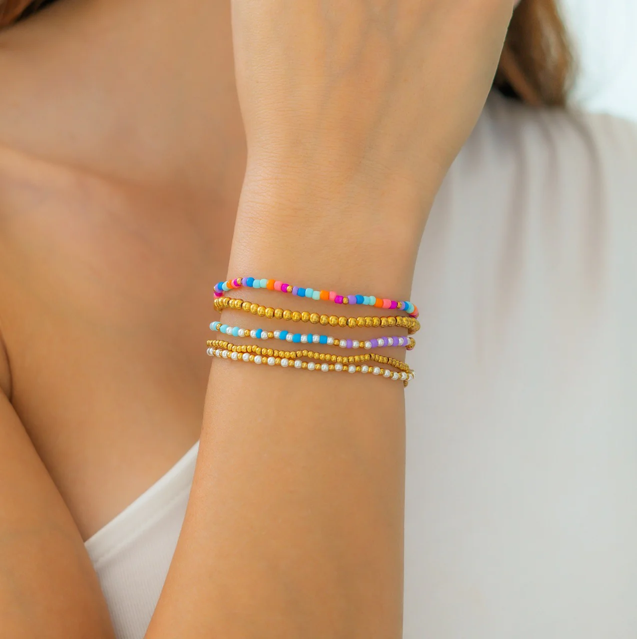 Summer Beaded Bracelet Stacking Set - Image 3