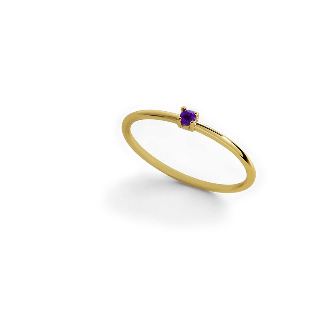 Super Dainty Birthstone Stacking Ring - Image 34