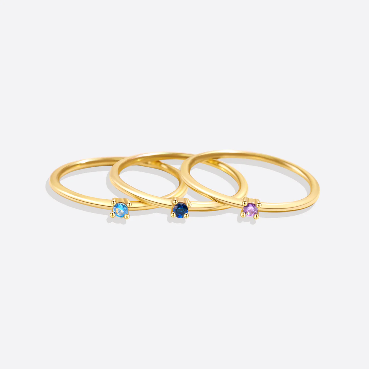 Super Dainty Birthstone Stacking Ring - Image 6