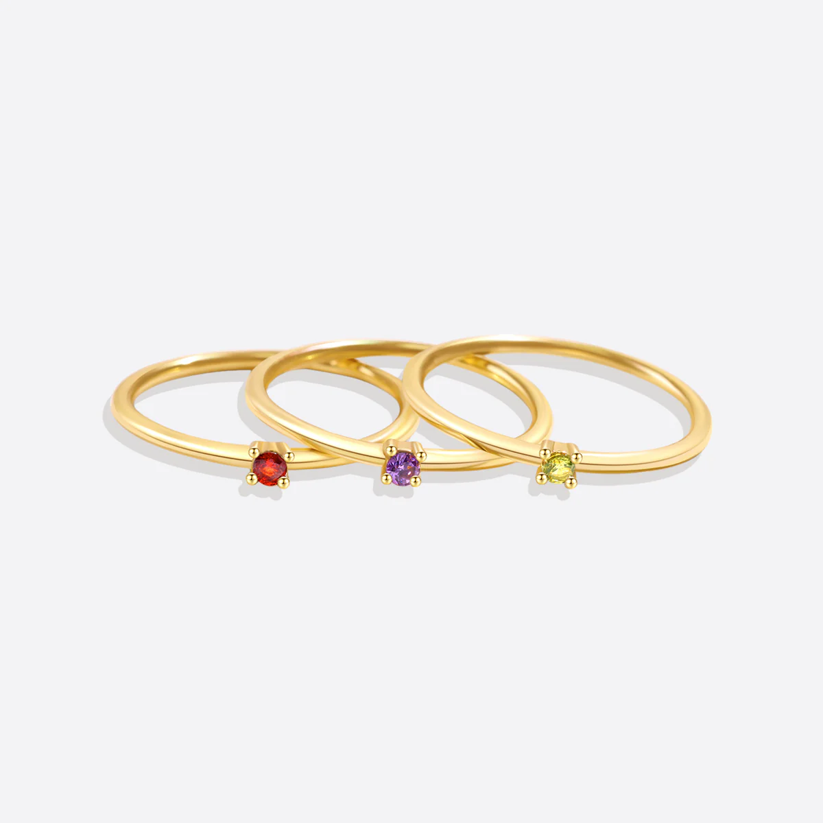 Super Dainty Birthstone Stacking Ring - Image 8