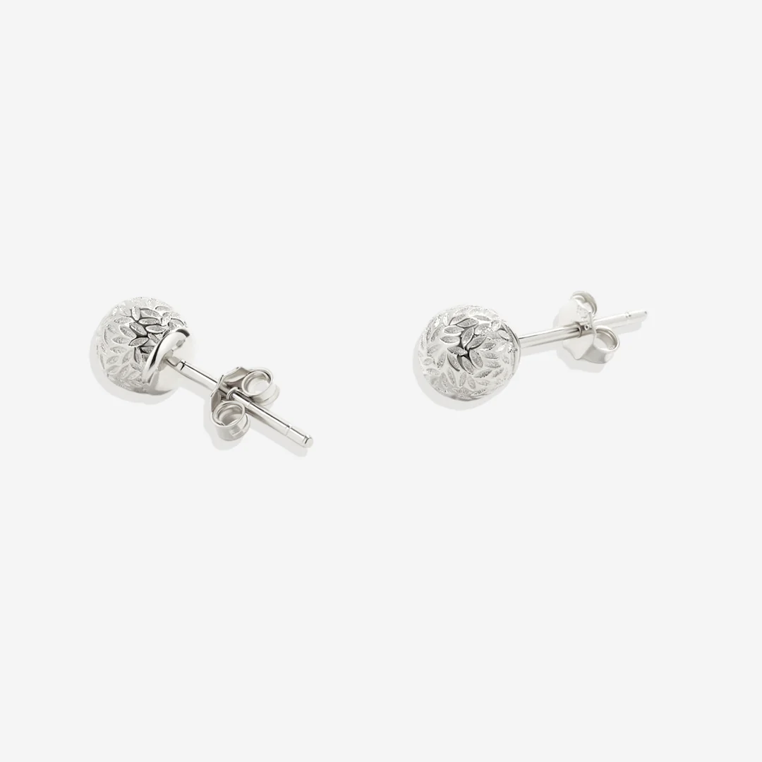 Textured Gold Ball Studs - Image 9