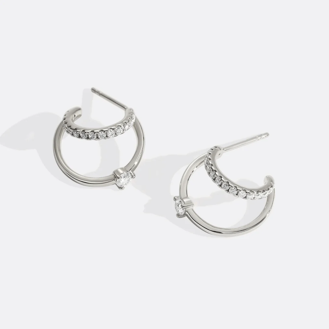 The Nova Double Hoop Earrings - Image 15