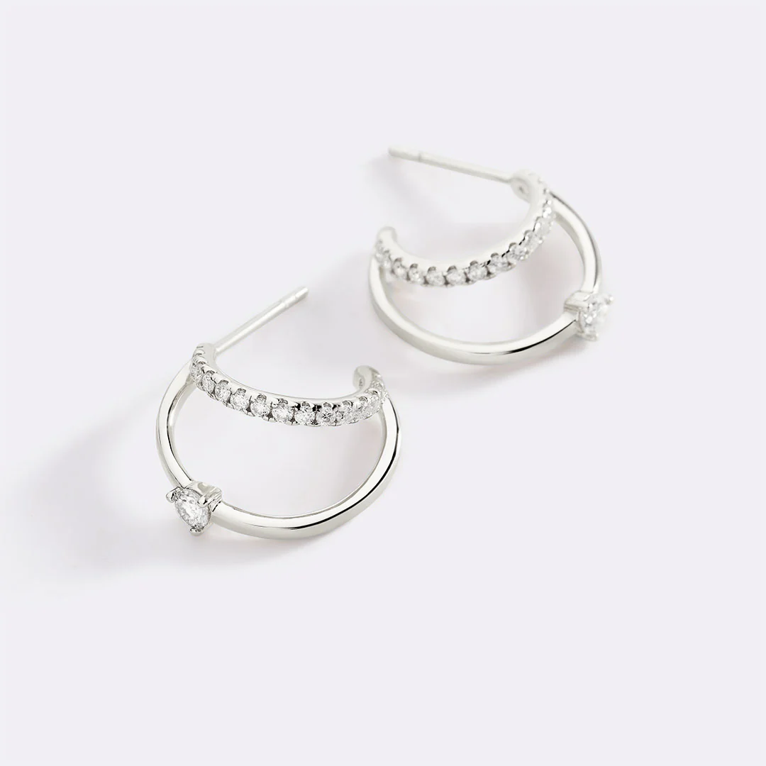 The Nova Double Hoop Earrings - Image 4