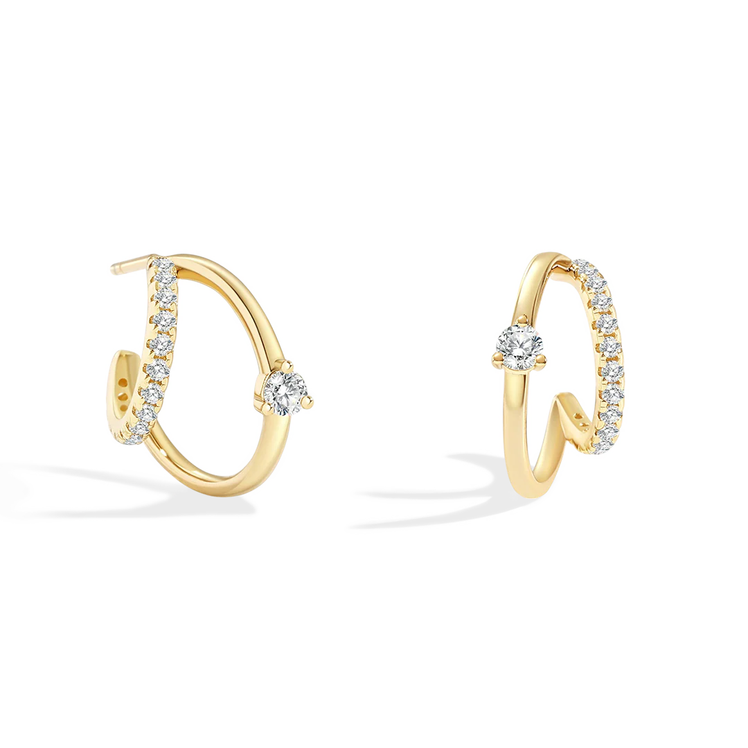 The Nova Double Hoop Earrings - Image 6