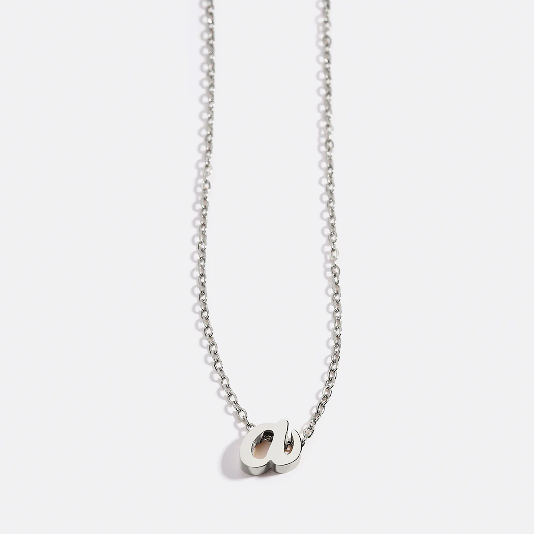 Tiny Script Initial Necklace - Image 112