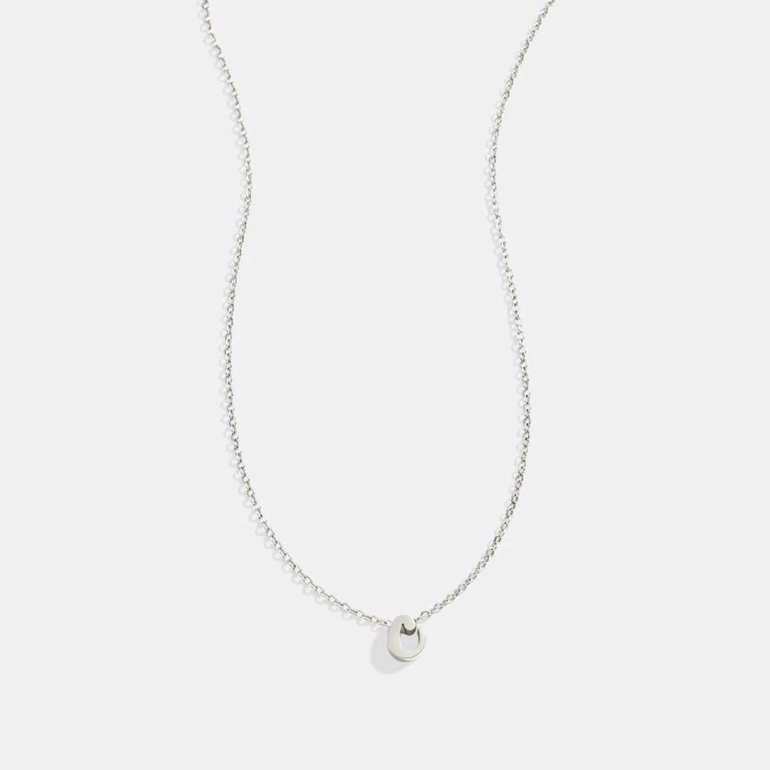 Tiny Script Initial Necklace - Image 17