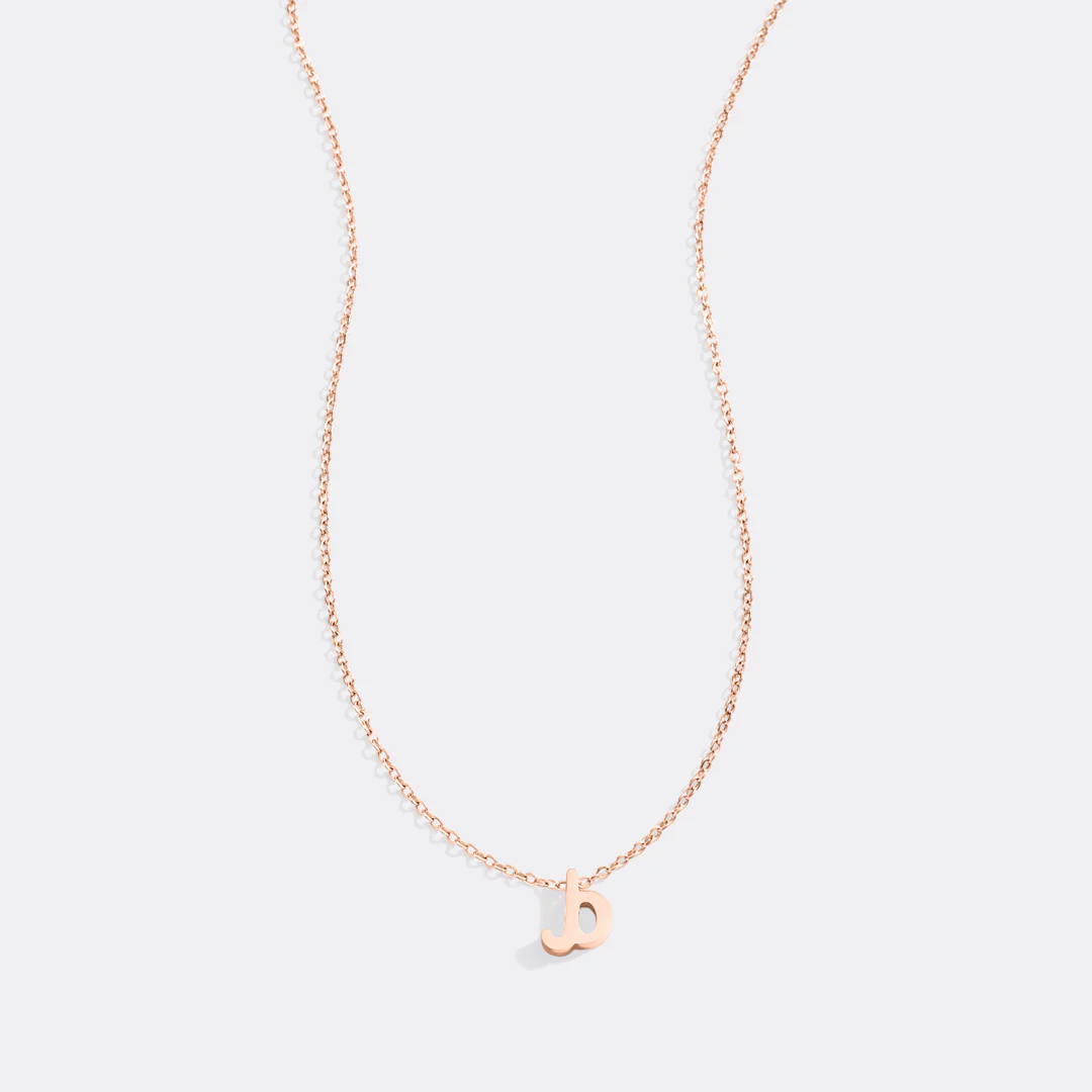 Tiny Script Initial Necklace - Image 52