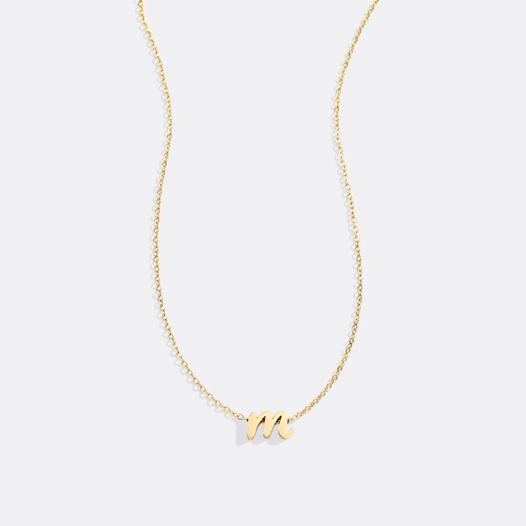 Tiny Script Initial Necklace - Image 65