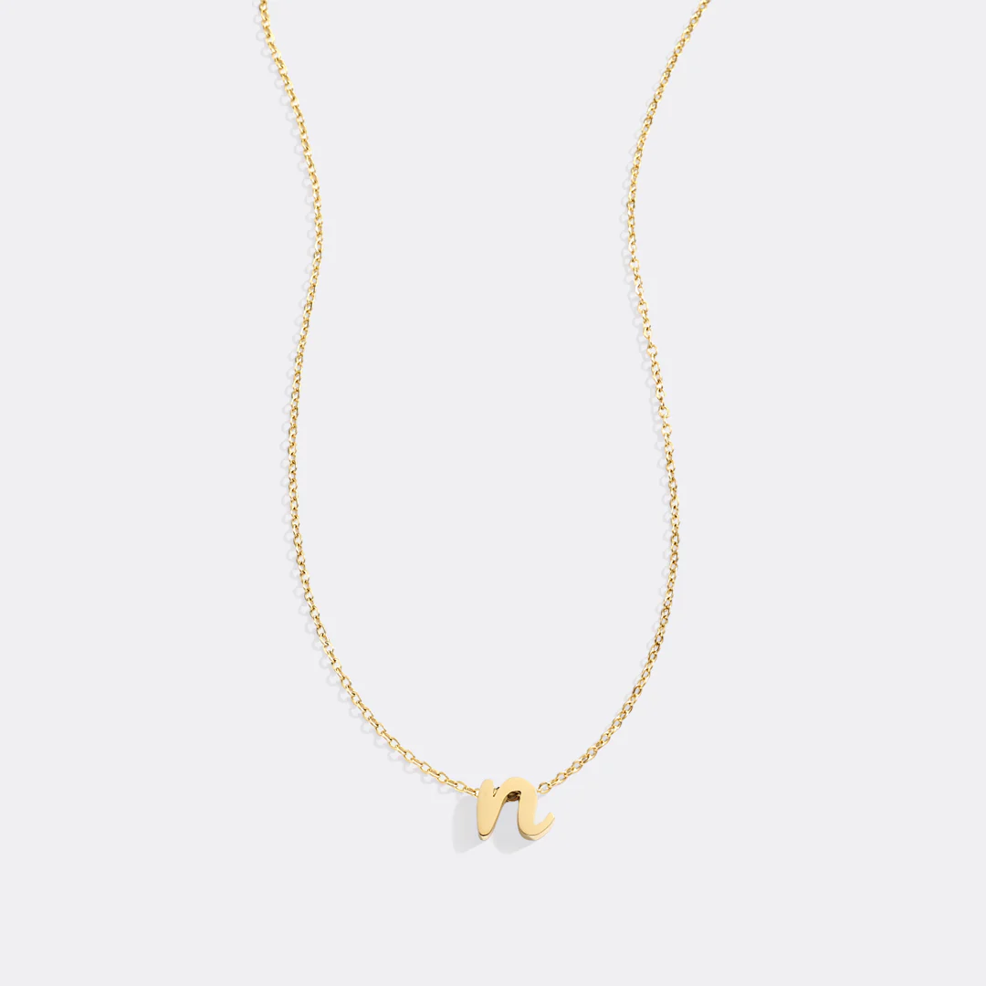 Tiny Script Initial Necklace - Image 66