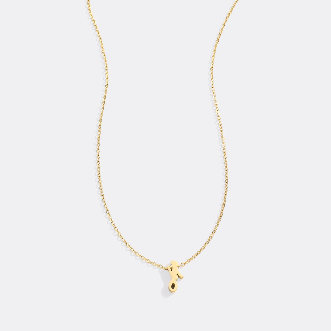 Tiny Script Initial Necklace - Image 69