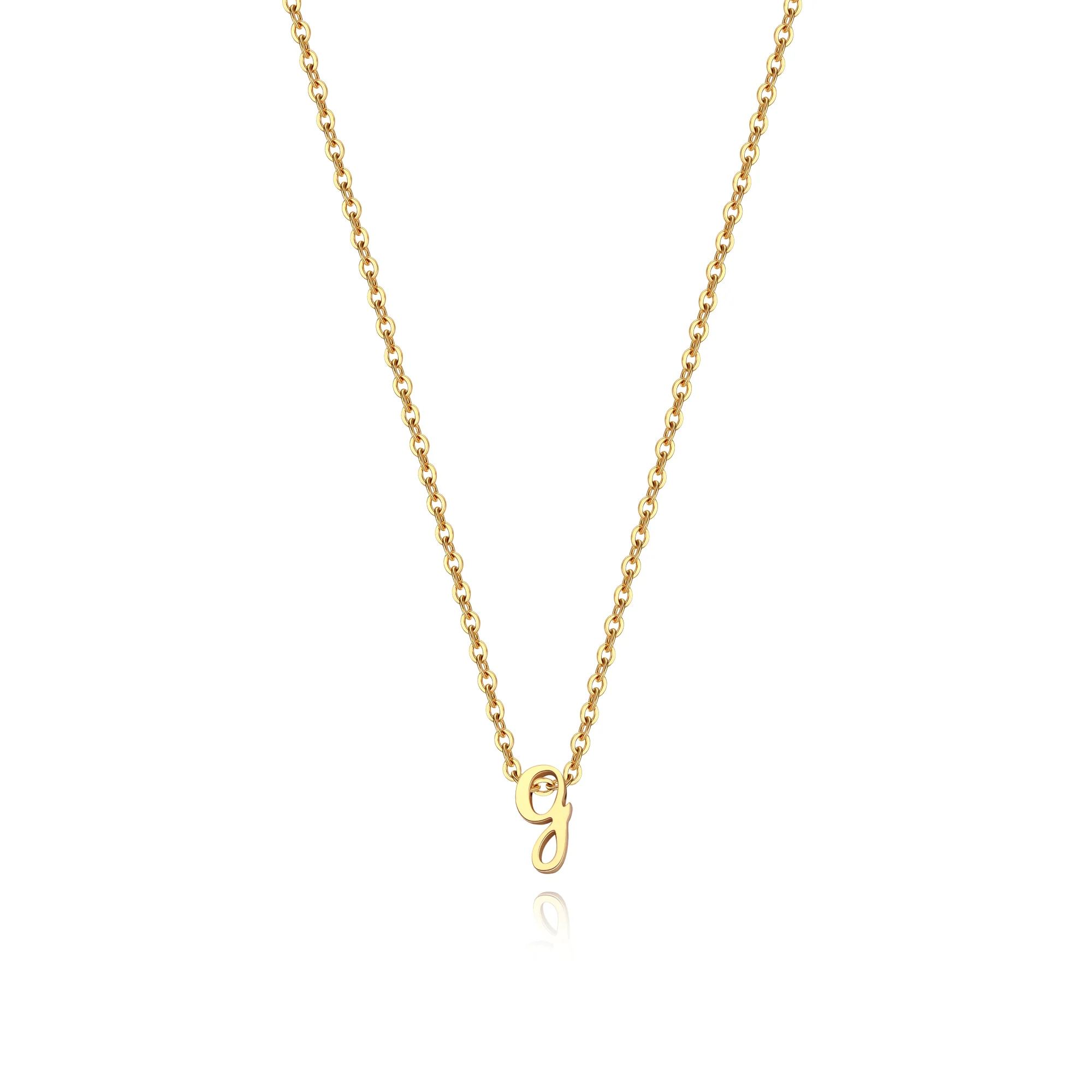 Tiny Script Initial Necklace - Image 85
