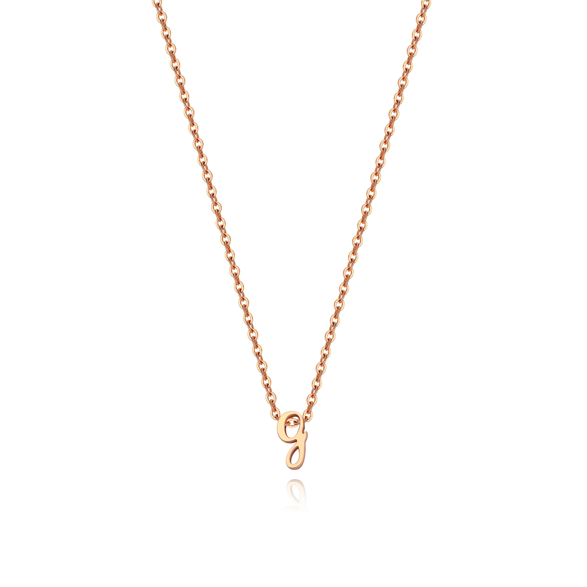 Tiny Script Initial Necklace - Image 87