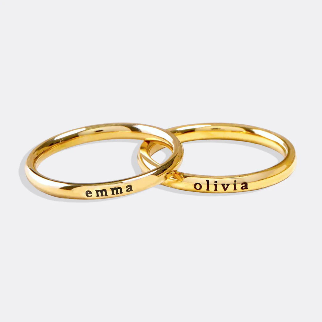 Tiny Stackable Name Ring - Image 3