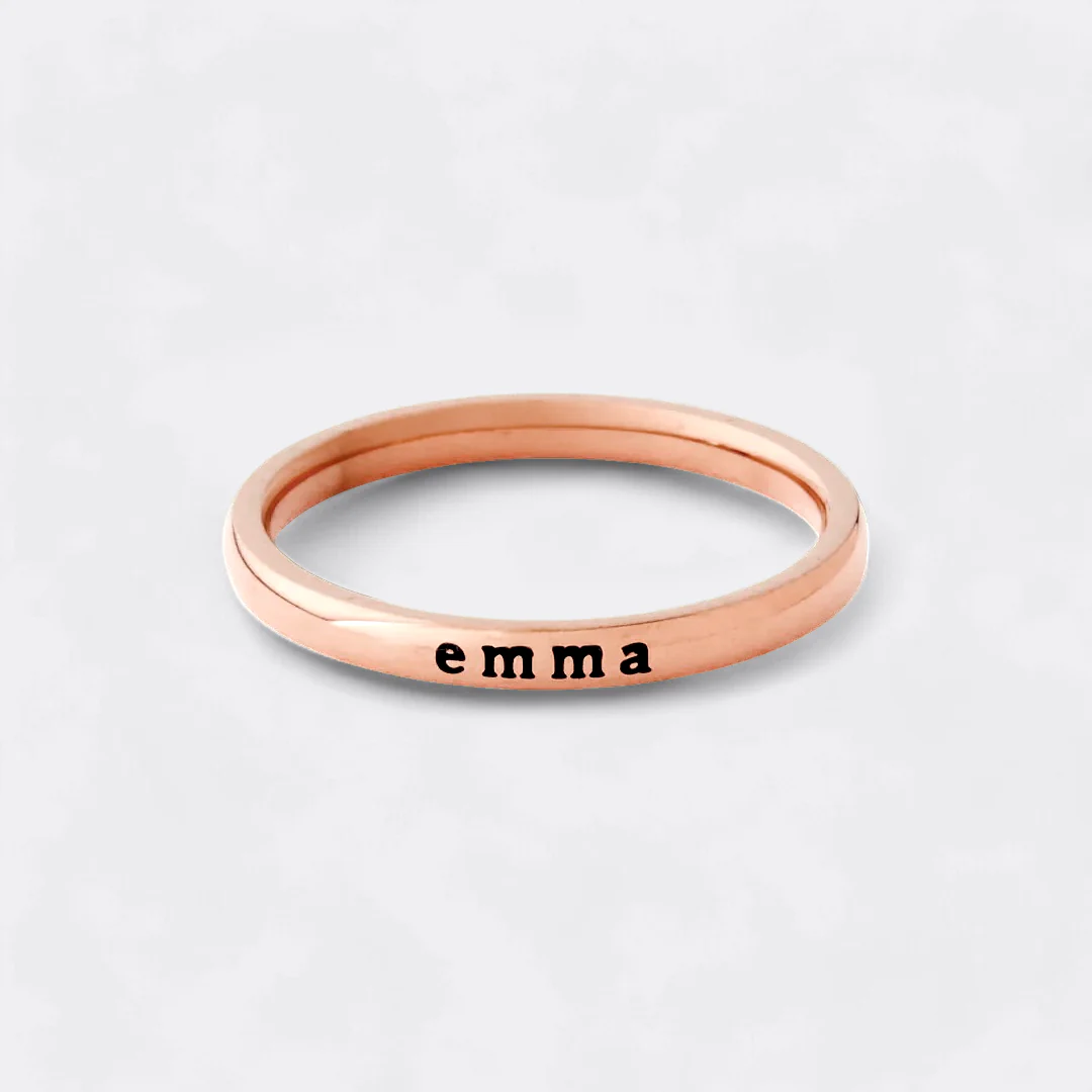 Tiny Stackable Name Ring - Image 35