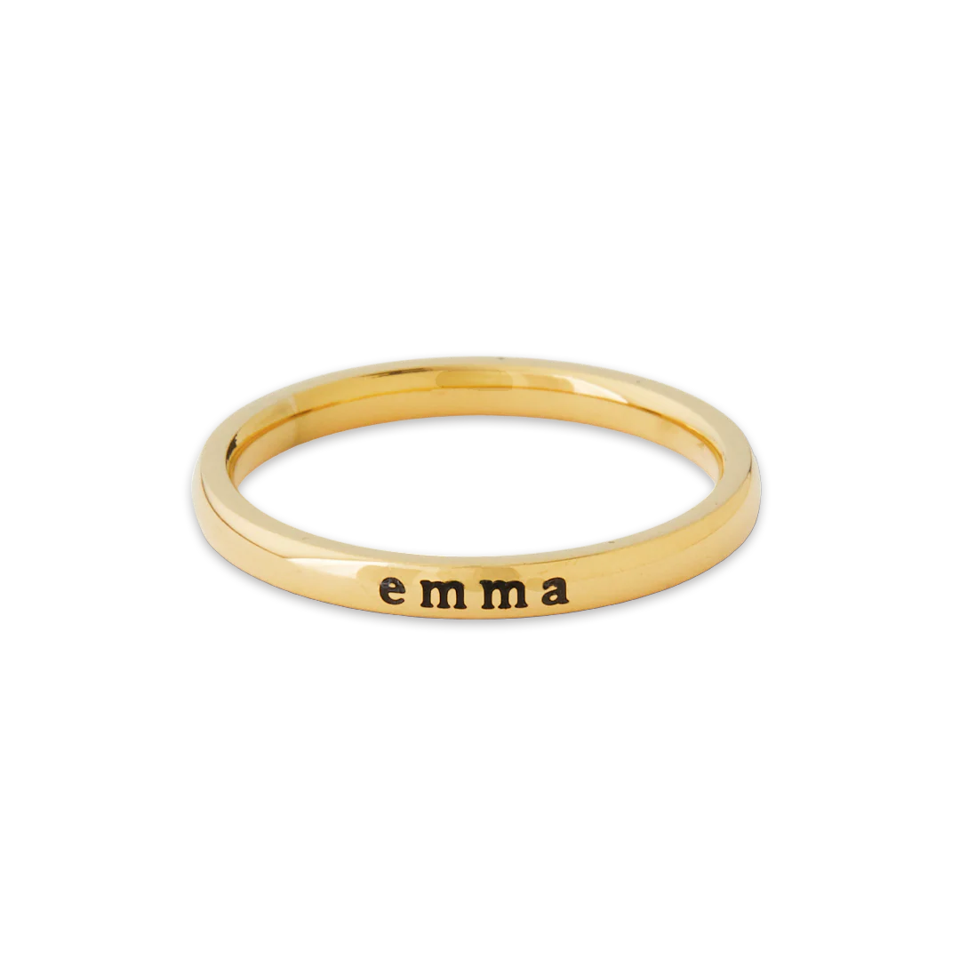 Tiny Stackable Name Ring - Image 5
