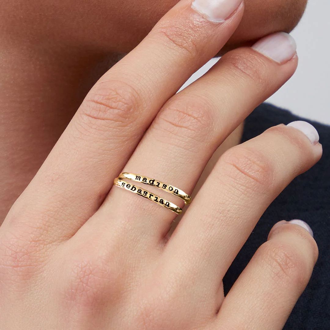 Tiny Stackable Name Ring - Image 9