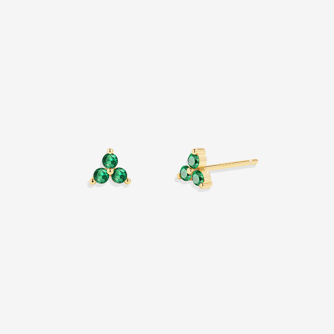 Trinity Birthstone Stud Earrings - Image 13