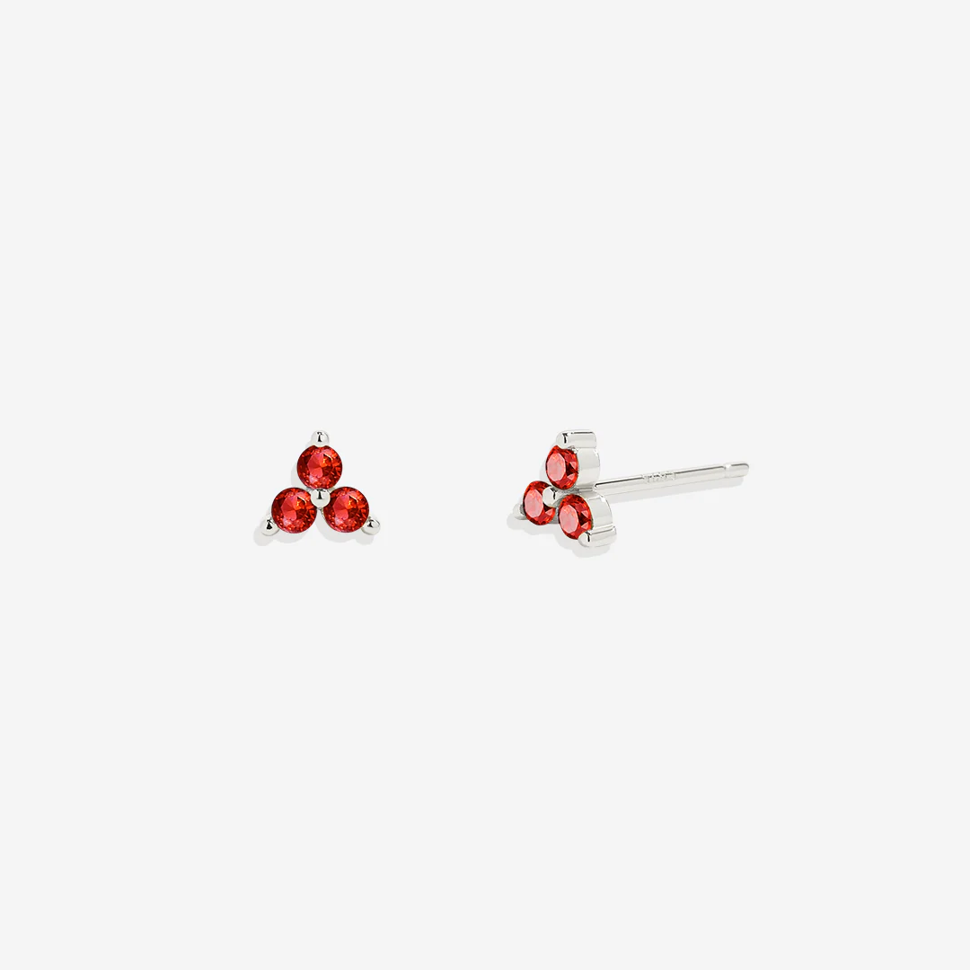 Trinity Birthstone Stud Earrings - Image 21